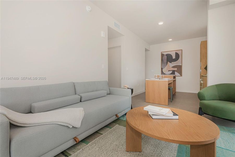 Furnished interior view inside a new home in , Miami (Image 6).