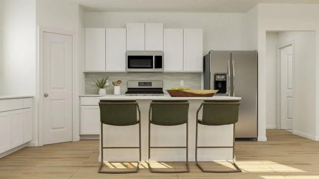 Furnished interior view inside a new home in Meadowlark Preserve, Pflugerville (Image 15).