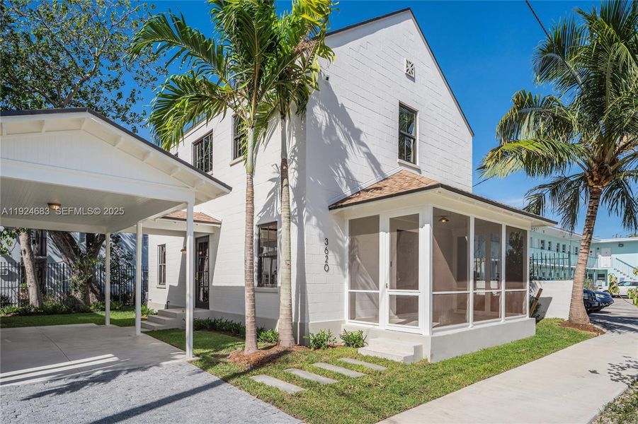 Exterior details and patio area of a home in , Miami (Image 22). Exterior details and patio area of a home in , Miami (Image 22).