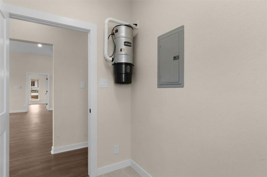 Laundry Room to Living with Central Vacuum System