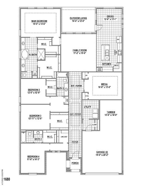 Plan 1680 1st Floor