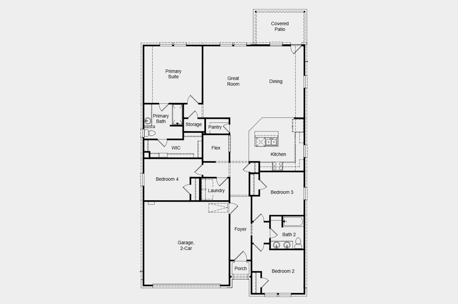 2D floor plan layout of this home in River Ridge, Crandall, TX (Image 4). 2D floor plan layout of this home in River Ridge, Crandall, TX (Image 4).
