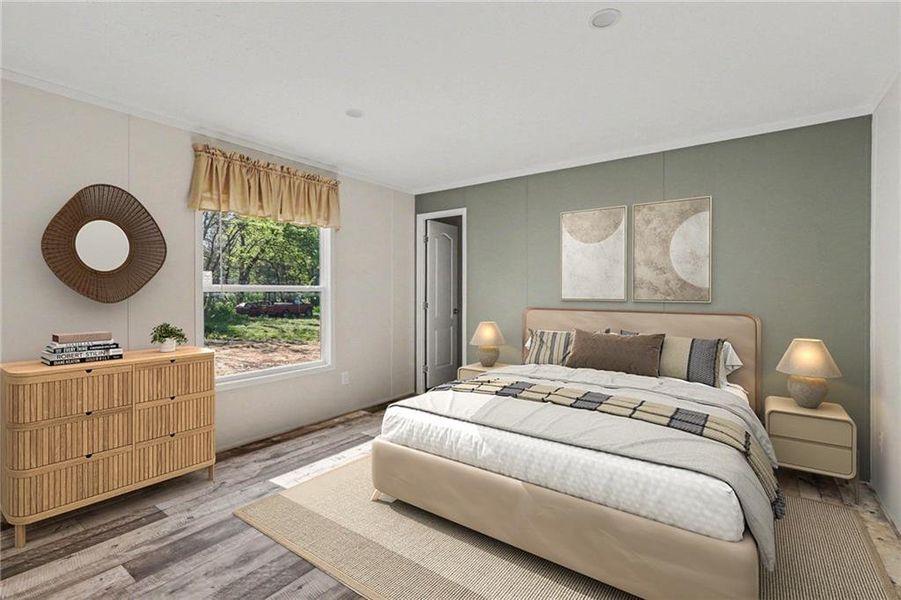 Furnished interior view inside a new home in , Cedartown (Image 3).