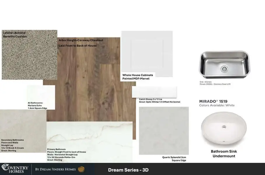 Sample of building materials used in homes in Westridge Cove, Conroe (Image 4).