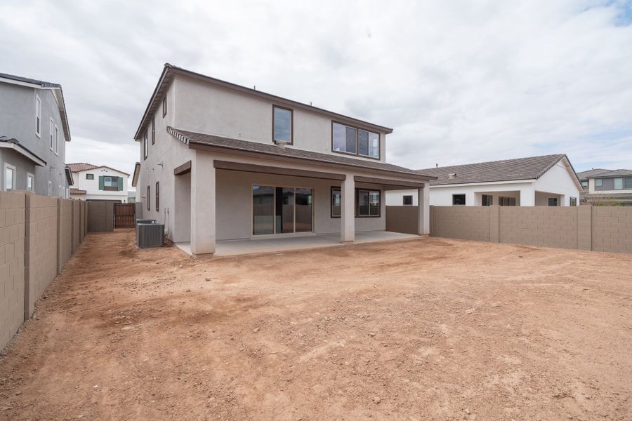 Exterior details and patio area of a home in Waterston Central, Gilbert (Image 3).