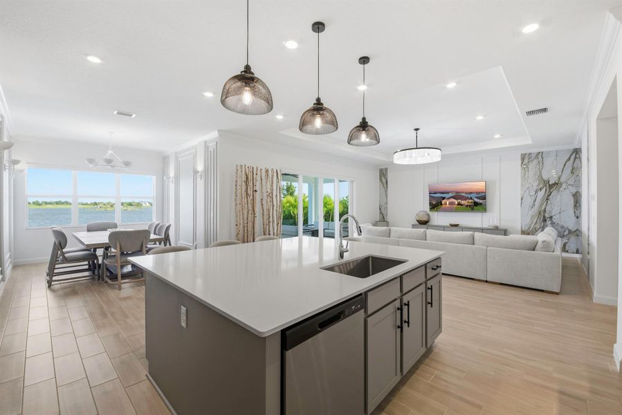 Furnished interior view inside a new home in Arden: The Waterford Collection, Loxahatchee (Image 18).