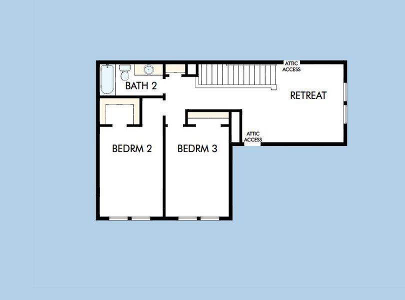 2D floor plan layout for the The Southworth by David Weekley Homes in Heritage Green – The Signature Collection, Columbia, TN (Image 4). 2D floor plan layout for the The Southworth by David Weekley Homes in Heritage Green – The Signature Collection, Columbia, TN (Image 4).