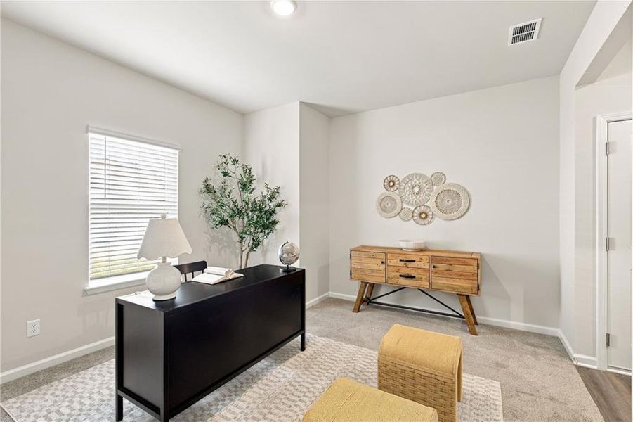 Furnished interior view inside a new home in Parkside at Grayson, Grayson (Image 28).