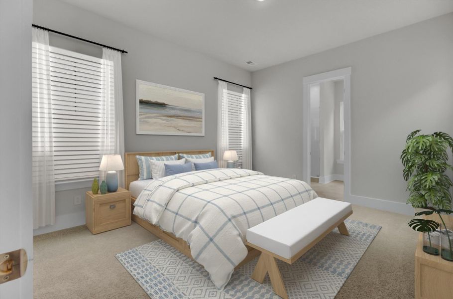 Furnished interior view inside a new home in Indigo Grove Single Family Homes, Johns Island (Image 39). Furnished interior view inside a new home in Indigo Grove Single Family Homes, Johns Island (Image 39).