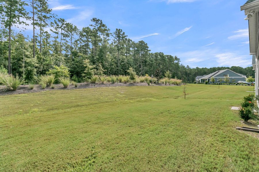 Exterior details and patio area of a home in Summerwind Crossing at Lakes of Cane Bay, Summerville (Image 27).