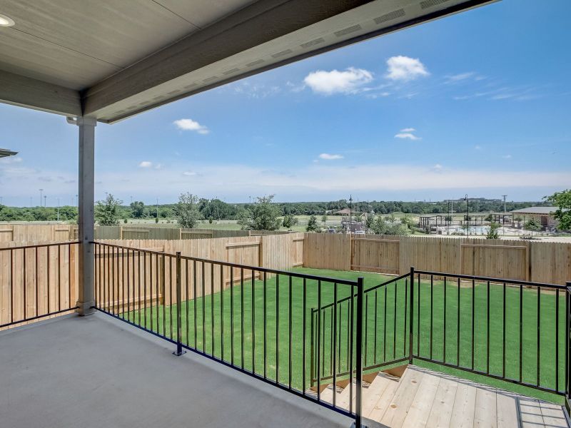 Get some shade on the covered back patio.