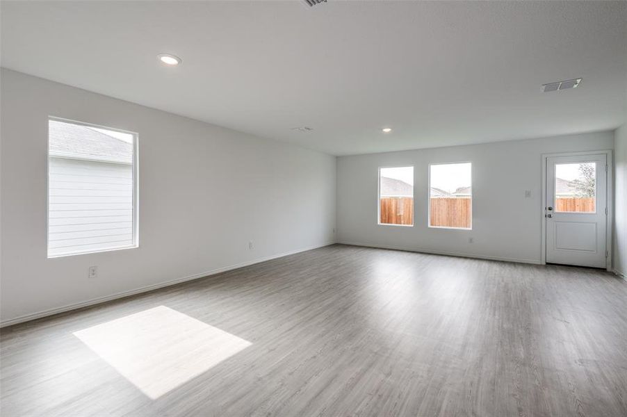 Unfurnished room featuring light hardwood / wood-style flooring