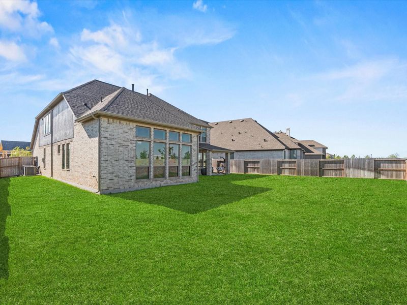 Ample side yard too! This shows off the brick exterior with minimal cement-board.