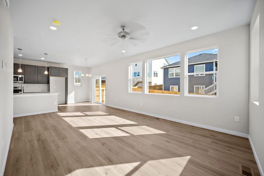Spacious, unfurnished interior of a new home in Ridge at Lorson Ranch, Colorado Springs (Image 22).