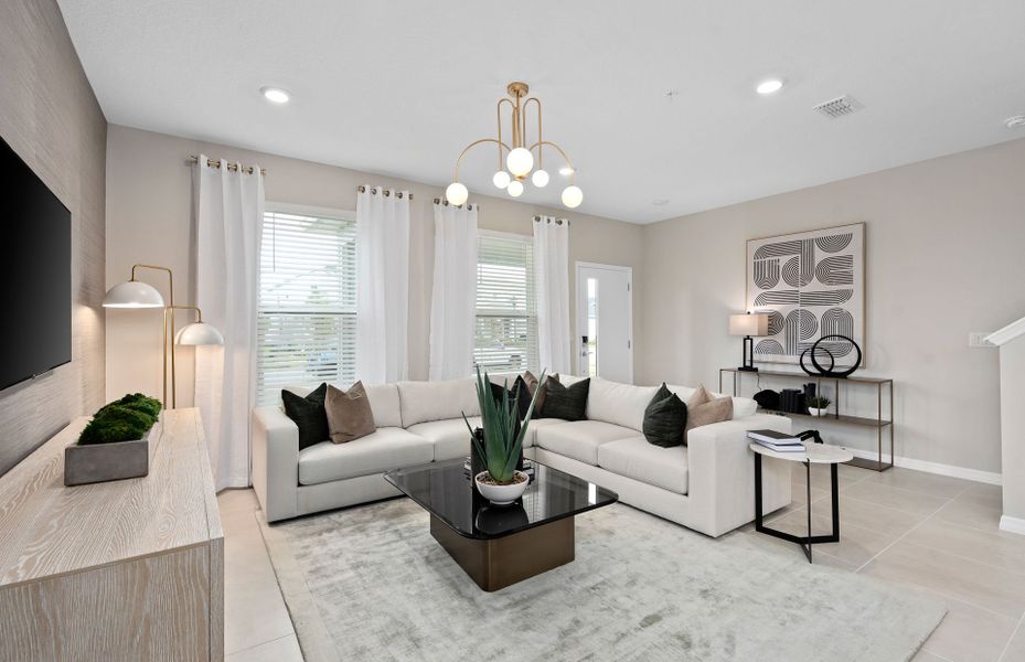 Furnished interior view inside a new home in Tohoqua, Kissimmee (Image 5). Furnished interior view inside a new home in Tohoqua, Kissimmee (Image 5).