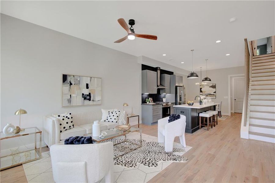 Furnished interior view inside a new home in , Atlanta (Image 36).