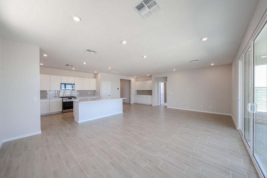 A large empty kitchen.