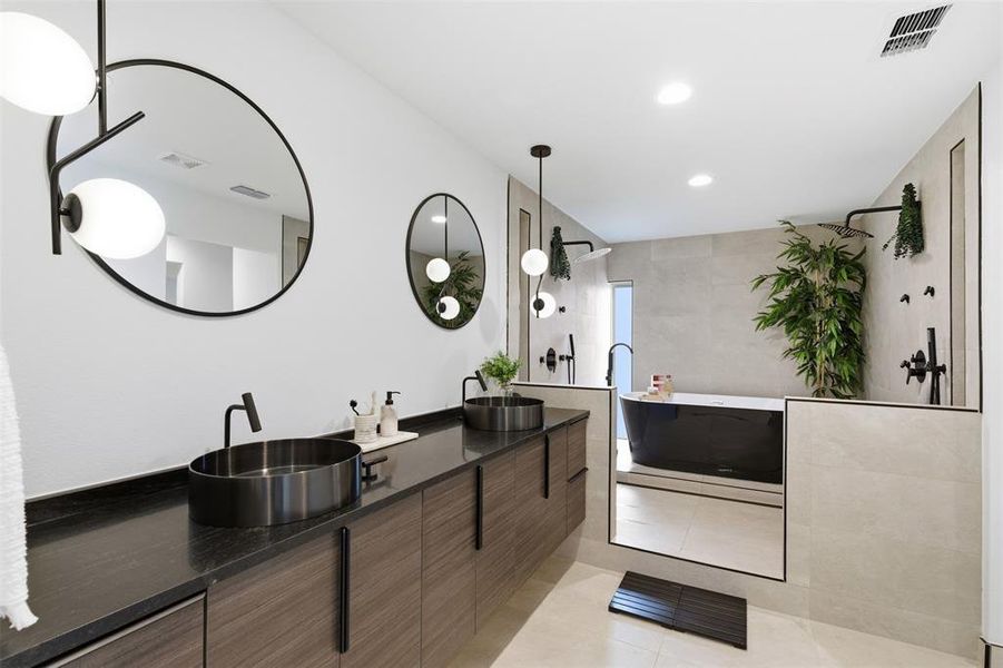 Furnished interior view inside a new home in , Dallas (Image 20).