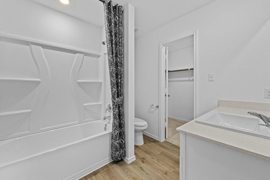 Furnished interior view inside a new home in Sunset Oaks, San Marcos (Image 9).