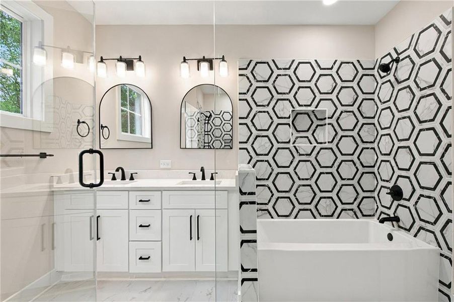 Furnished interior view inside a new home in , Atlanta (Image 14).