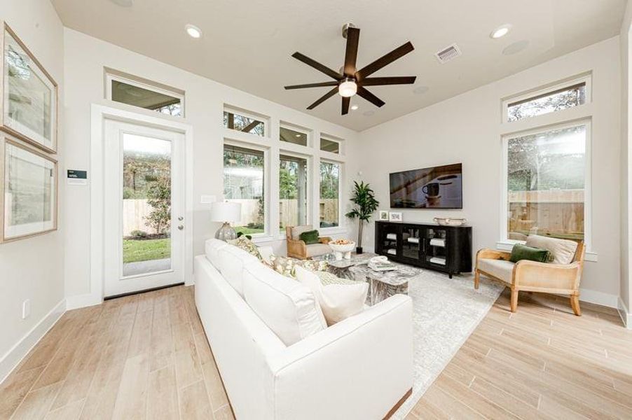 Furnished interior view inside a new home in Bridgeland, Cypress (Image 13).