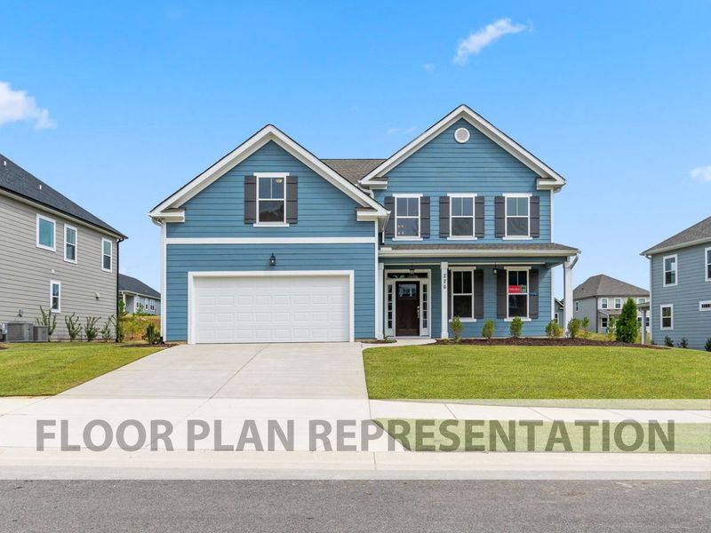 Dublin II Elevation C Floor Plan Representation | Front Exterior