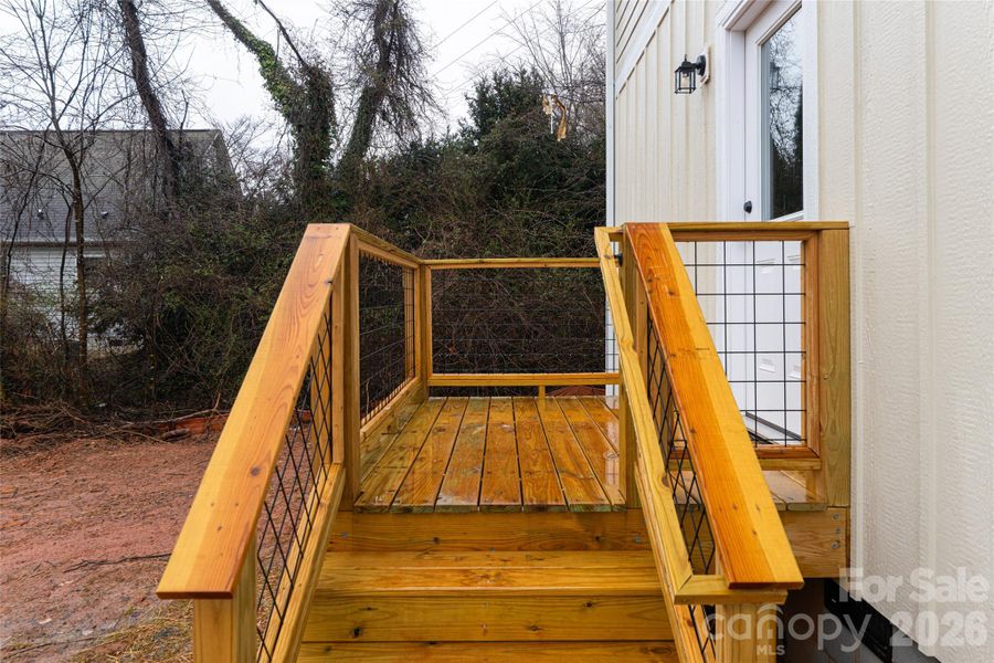 Exterior details and patio area of a home in , Asheville (Image 24).