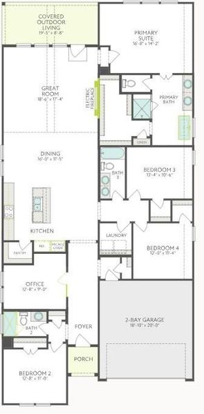 2D floor plan layout of this home in Pecan Ridge, Fulshear, TX (Image 4). 2D floor plan layout of this home in Pecan Ridge, Fulshear, TX (Image 4).
