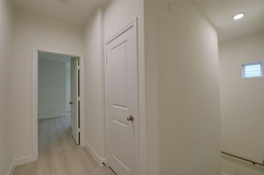 Entrance to the primary bedroom coming from thestairs, notice the window adding natural light at thestaircase. Entrance to the primary bedroom coming from thestairs, notice the window adding natural light at thestaircase.