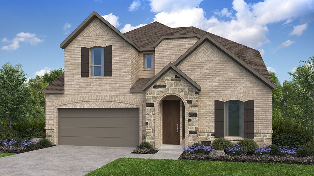 Representative exterior photo of a completed home built from the Bordeaux by Taylor Morrison in The Ranch at Uptown Celina, Celina, TX (Image 21).