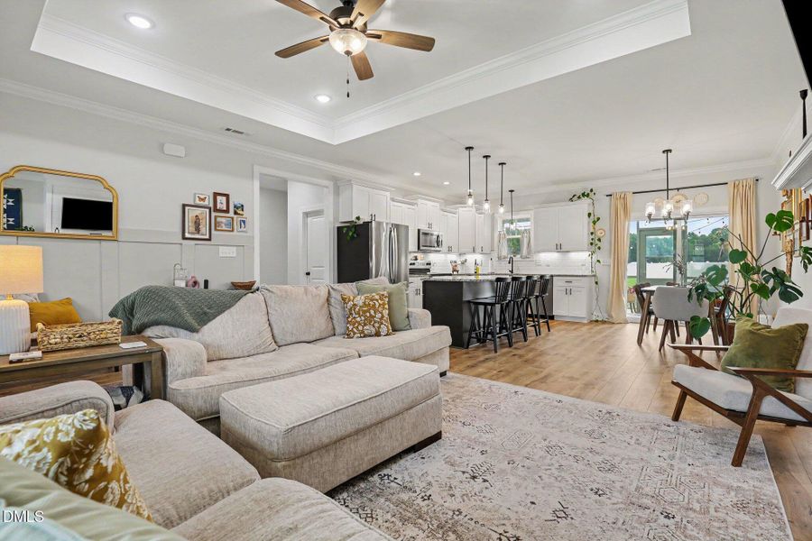 family room to kitchen family room to kitchen