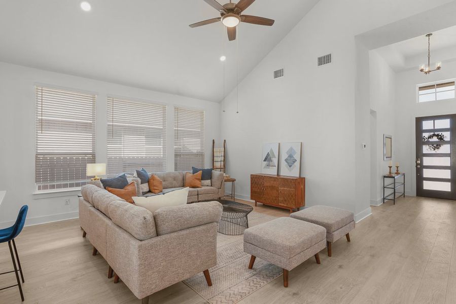 Representative furnished interior of a home built from the Grace by Chesmar Homes in Santa Rita Ranch, Liberty Hill (Image 7).