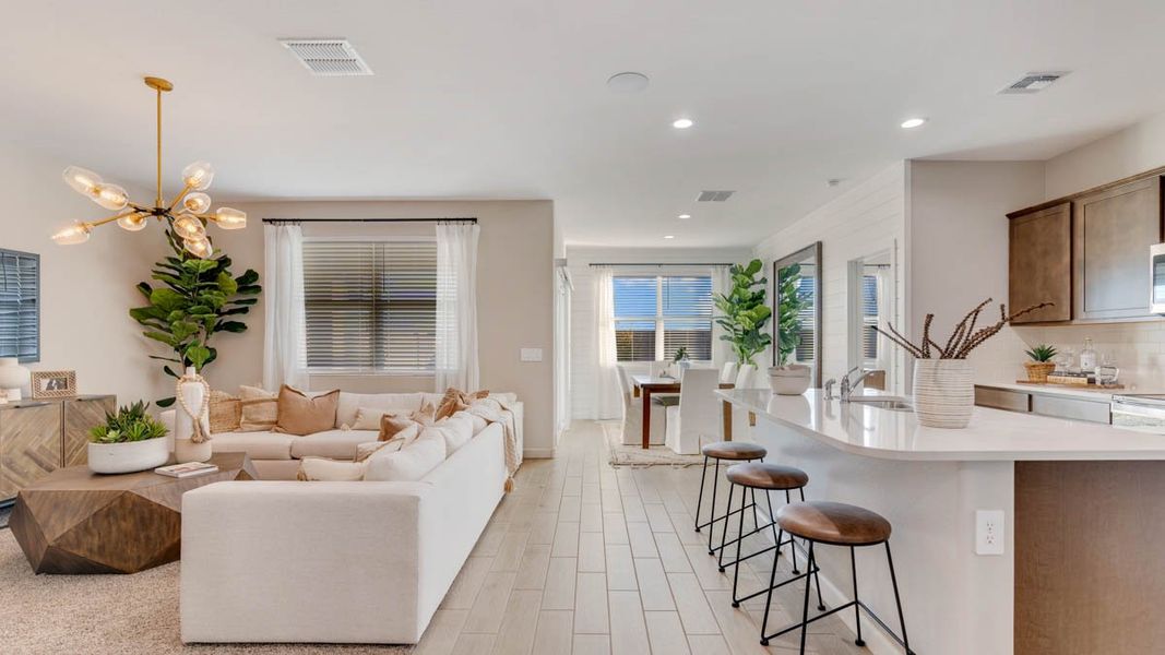 Furnished interior view inside a new home in Desert Moon Estates, Buckeye (Image 10).
