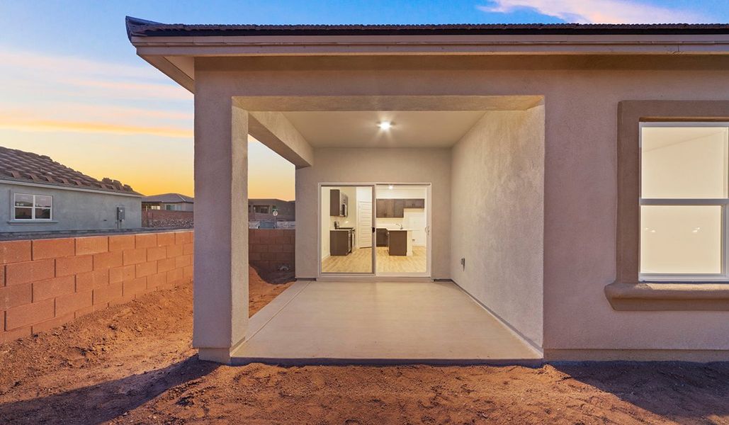 Exterior details and patio area of a home in Solterra, Green Valley (Image 21).