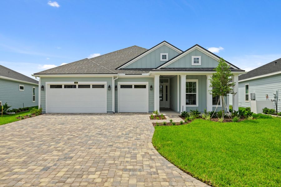 Representative exterior photo of a completed home built from the Aurora by Riverside Homes in Hidden Creek at SilverLeaf, St. Augustine, FL (Image 26).