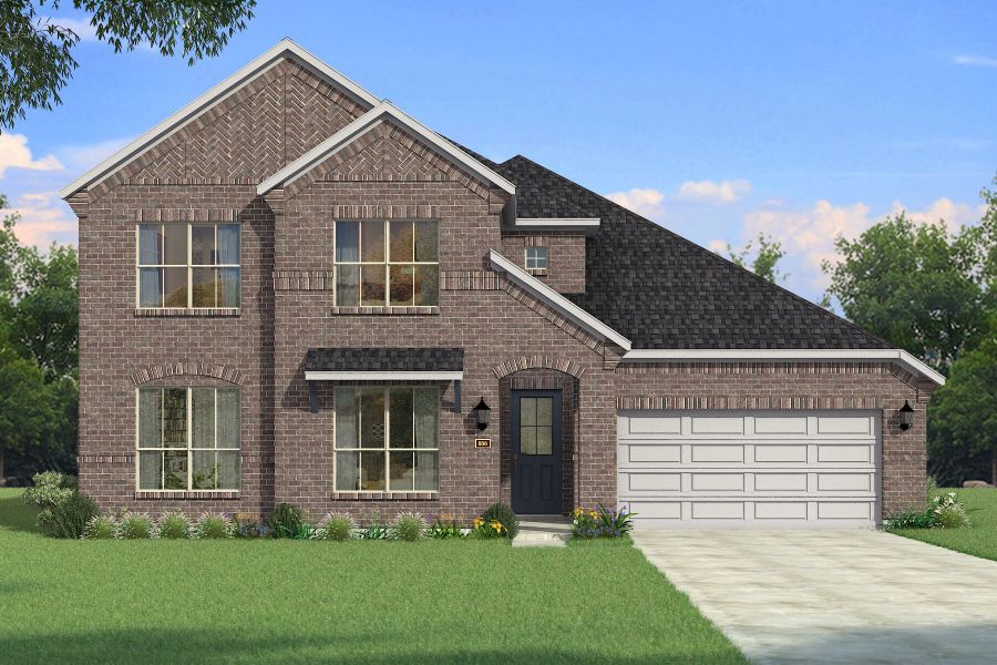 Representative exterior photo of a completed home built from the Polermo by Mattamy Homes in Sutton Fields, Celina, TX (Image 2).