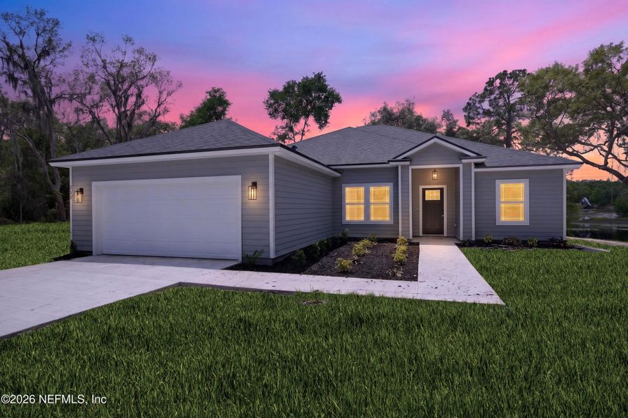 Front exterior of a new home in , Melrose, FL, highlighting curb appeal (Image 1). Front exterior of a new home in , Melrose, FL, highlighting curb appeal (Image 1).