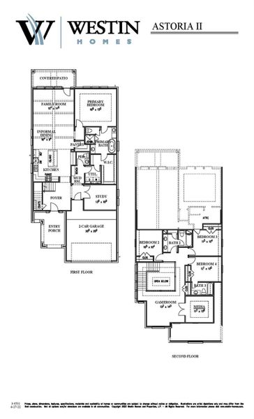 2D floor plan layout of this home in Sienna, Missouri City, TX (Image 4).