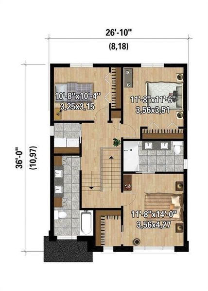 2D floor plan layout of this home in , Rome, GA (Image 5).