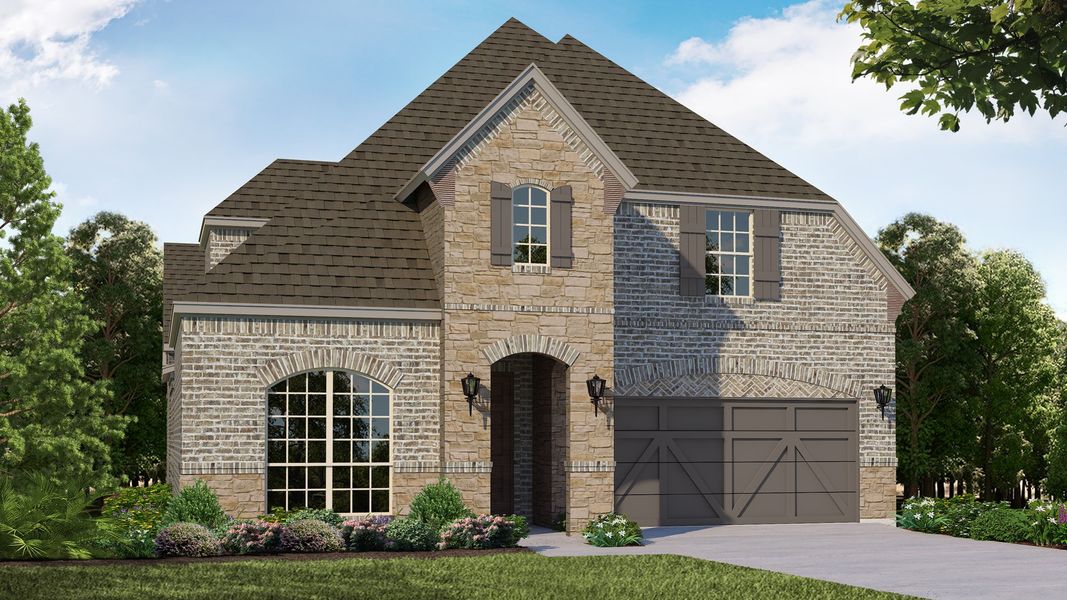 Plan 1195 Elevation D with Stone