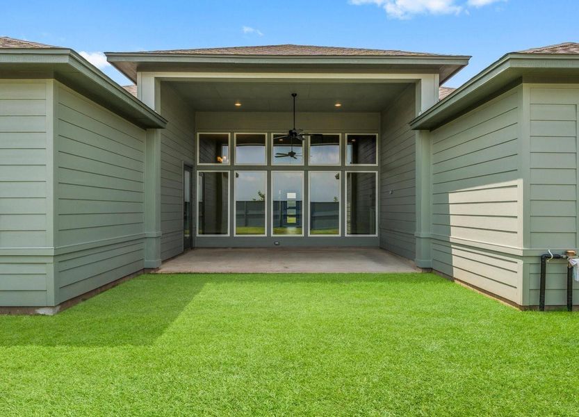 Covered Rear Patio with Fan Covered Rear Patio with Fan