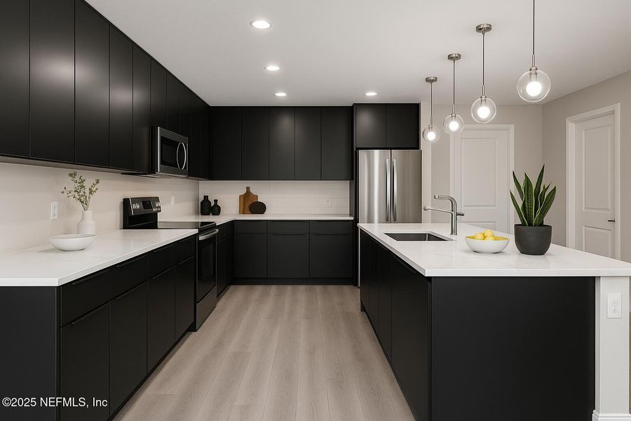 Furnished interior view inside a new home in , Jacksonville (Image 2). Furnished interior view inside a new home in , Jacksonville (Image 2).