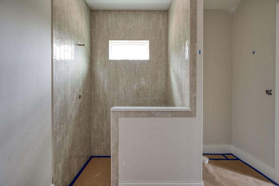 Hollywood bathroom walk in shower.