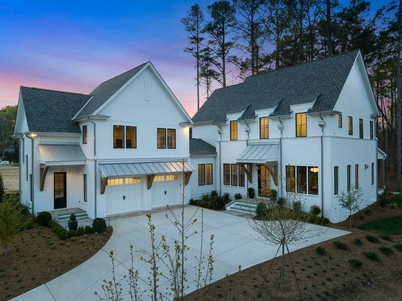 Representative exterior photo of a completed home built from the Eloise by Homes by Dickerson in The Founding at Blue Ridge, Raleigh, NC (Image 24). Representative exterior photo of a completed home built from the Eloise by Homes by Dickerson in The Founding at Blue Ridge, Raleigh, NC (Image 24).