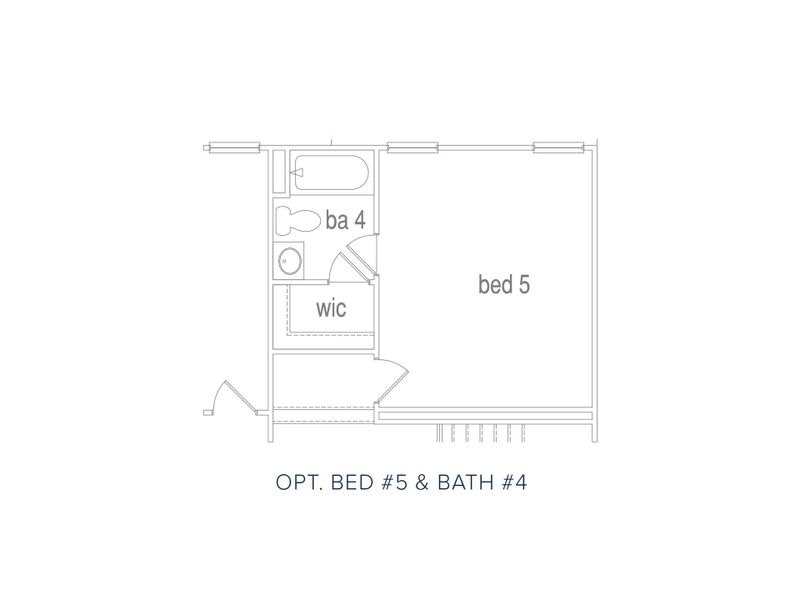 2D floor plan layout for the The Brentwood II by My Home Communities in Pinegate, Covington, GA (Image 9).