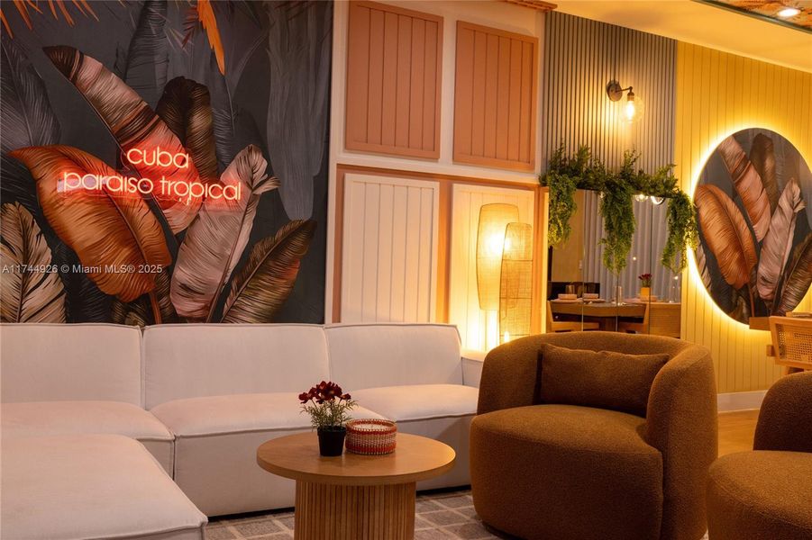 Furnished interior view inside a new home in , Miami (Image 18).