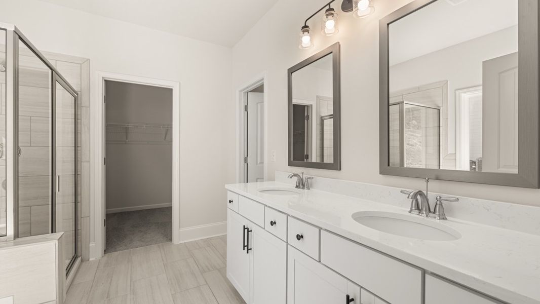 Representative furnished interior of a home built from the WINDSOR by D.R. Horton in Butner Estates, South Fulton (Image 16).