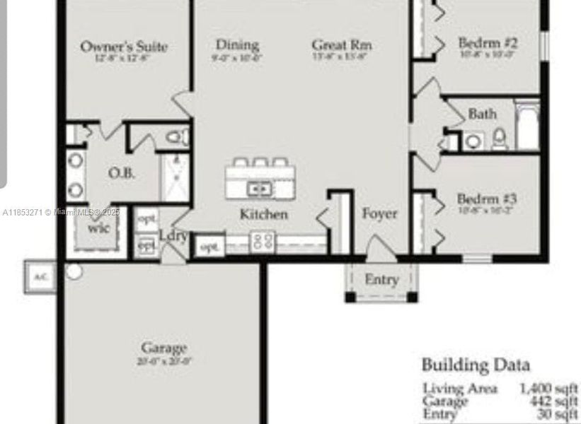 2D floor plan layout of this home in , Cape Coral, FL (Image 2).
