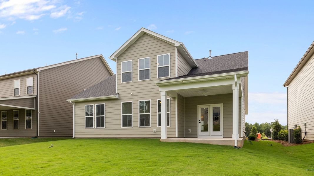 Front exterior of a new home in Lakeside Glen, York, SC, highlighting curb appeal (Image 13).