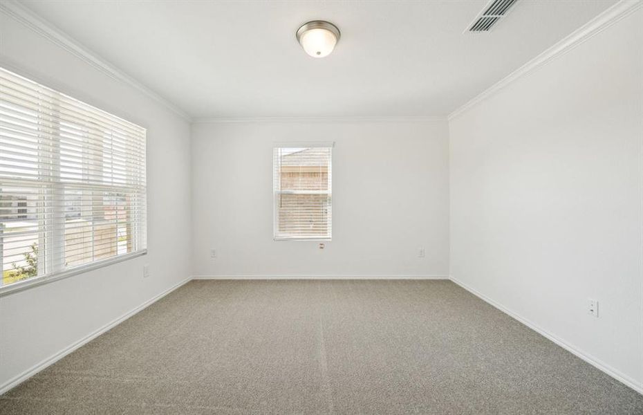 Flexible living space off entryway, can be used as a study Flexible living space off entryway, can be used as a study